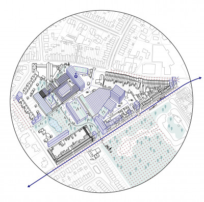 isometrie klimaatwijk Kortrijk © Architectuurplatform Terwecoren- Verdickt